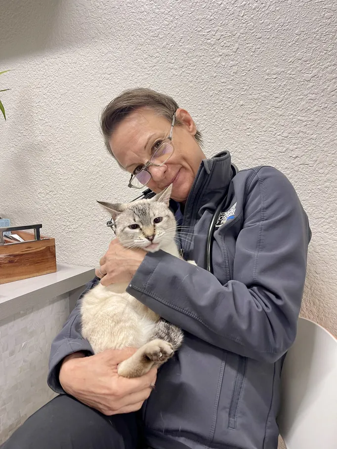 Dr. Temple with Cat