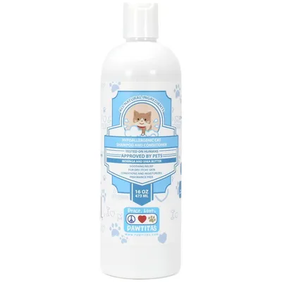 Pawtitas Organic Sheabutter &amp; Oatmeal Cat Shampoo &amp; Conditioner New