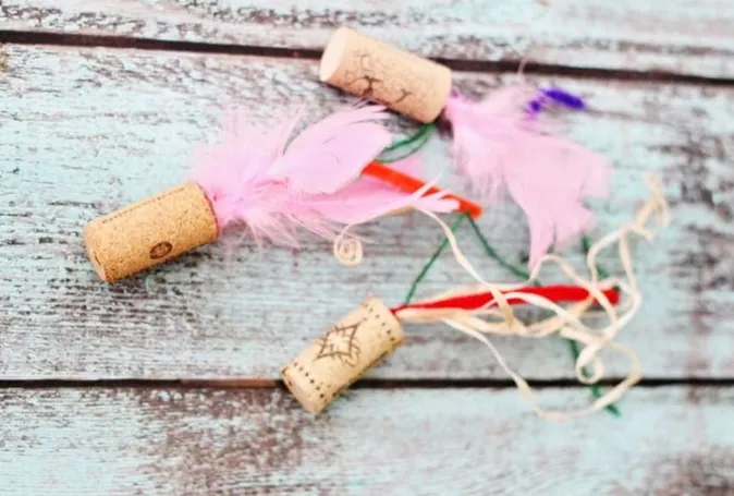 DIY Feather Cat Toy