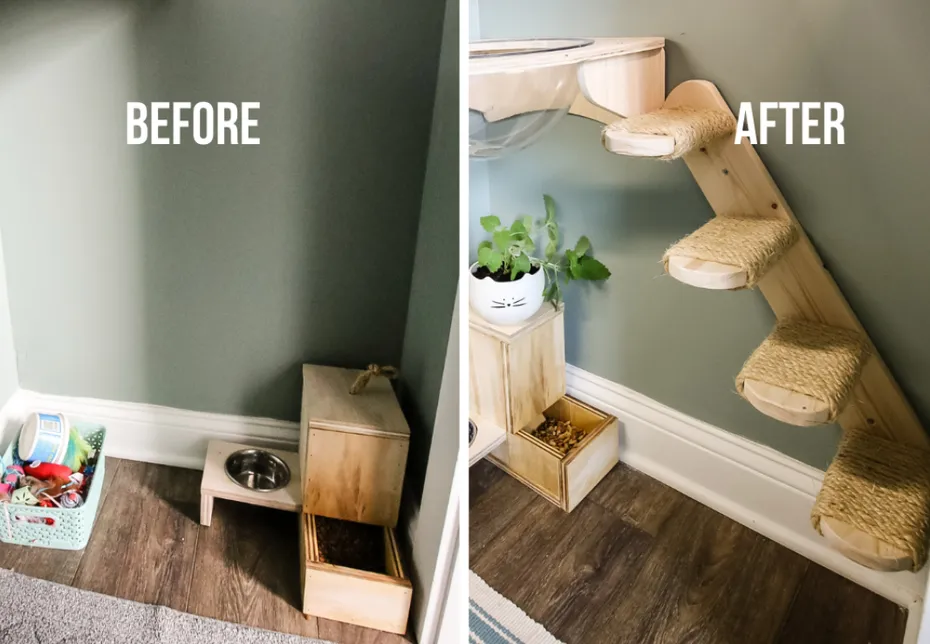 DIY Floating Cat Steps