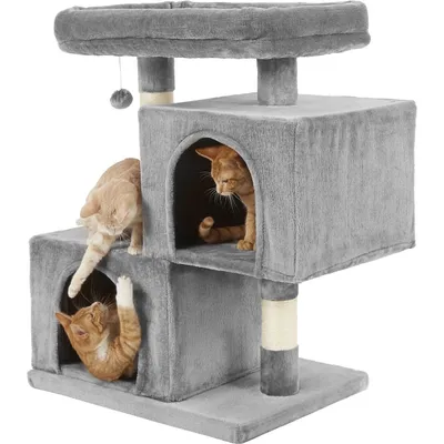 Frisco 33-in Faux Fur Cat Tree &amp; Condo