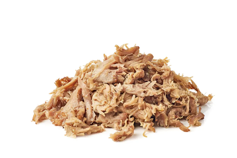 Heap of pulled pork