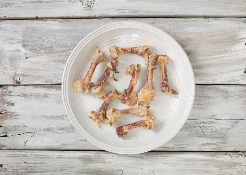leftover chicken bones