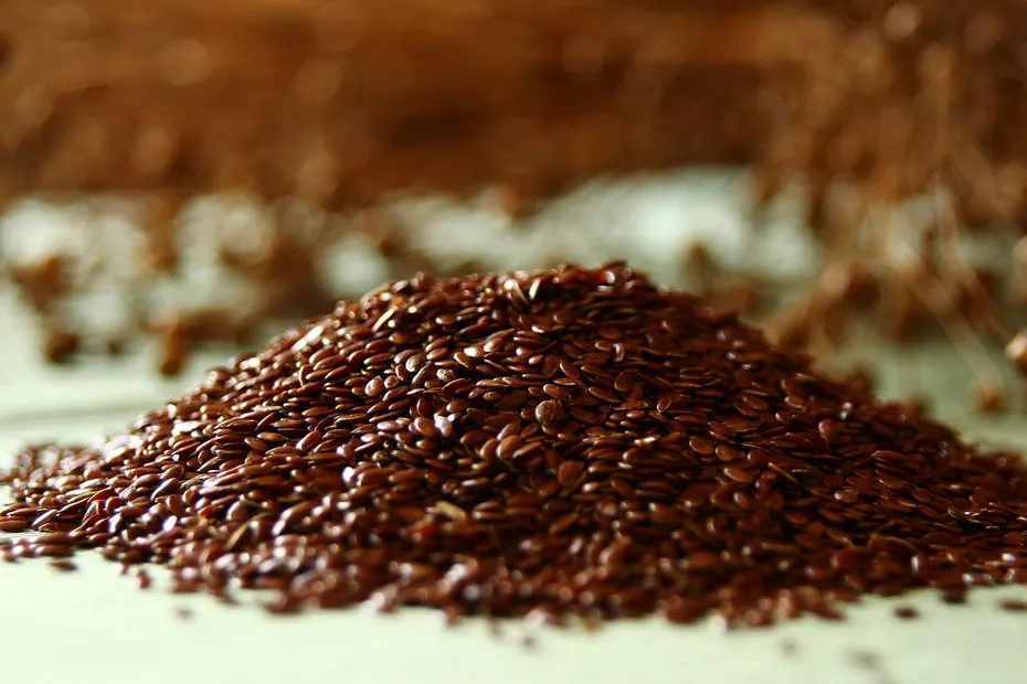 flaxseeds up close