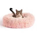 Best Friends by Sheri Original Calming Shag Fur Donut Cuddler Cat Bed