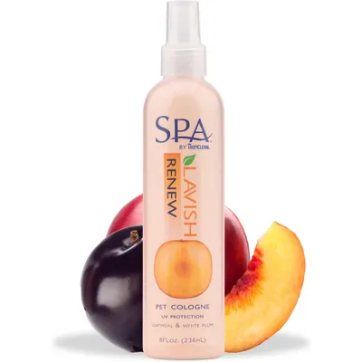 TropiClean Spa Renew Dog Cologne Spray, Luscious Sweet Plum &amp; Peaches Scent