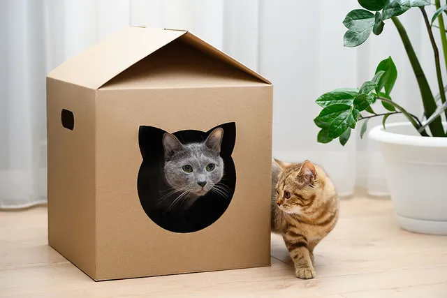 15 Free DIY Cardboard Cat Houses You Can Build Today (With Pictures & Videos)