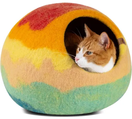 Meowfia Premium Felt Cat Cave Bed