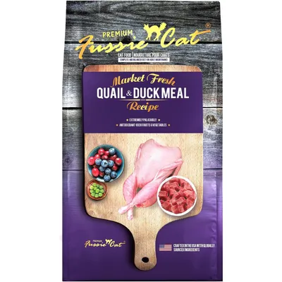 Fussie Cat Market Fresh Quail &amp; Duck Meal Formula Grain-Free Dry Cat Food