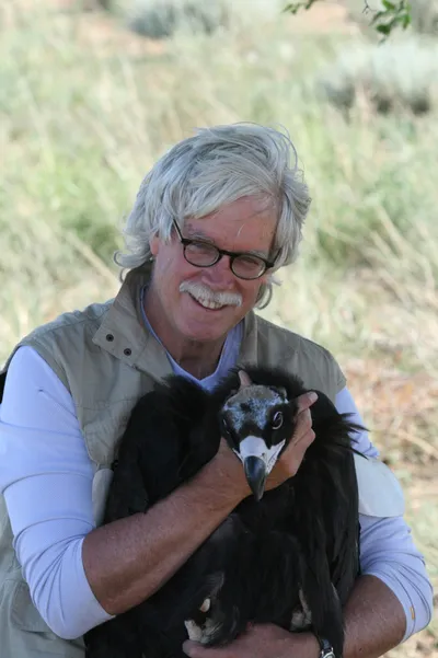 Holding a vulture