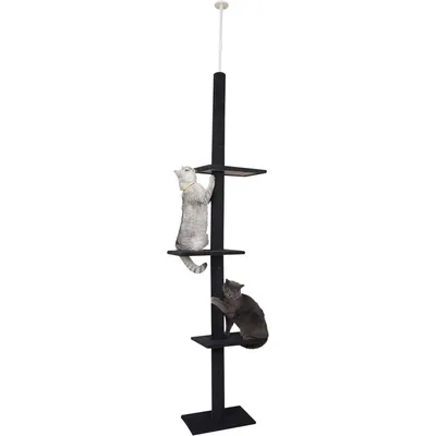 Cat Craft Floor to Ceiling Cat Tree Tower with 4-Tiers for Climbing