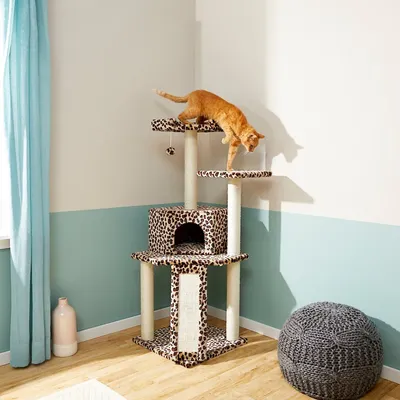 Frisco 52-in Faux Fur Cat Tree &amp; Condo new