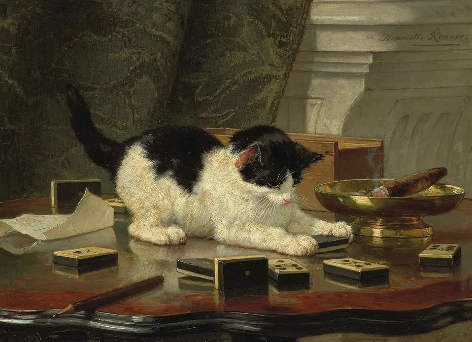 Henriette_Ronner-Knip_-_Katjesspel