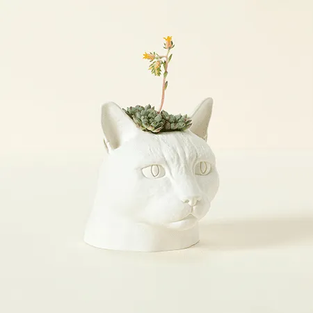 Pensive Pet Cat Planter