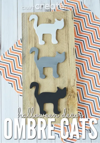 DIY Halloween Decor - Ombre Cats