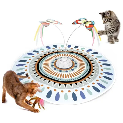 Potaroma Butterfly &amp; Feather Automatic Cat Toy