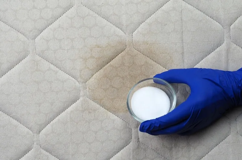 Cleaning mattress with baking soda