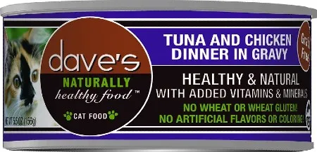 Dave’s Pet Food Naturally Healthy Grain-Free Tuna &amp; Chicken Dinner in Gravy