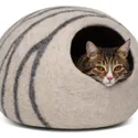 MEOWFIA Premium Felt Cat Bed Cave