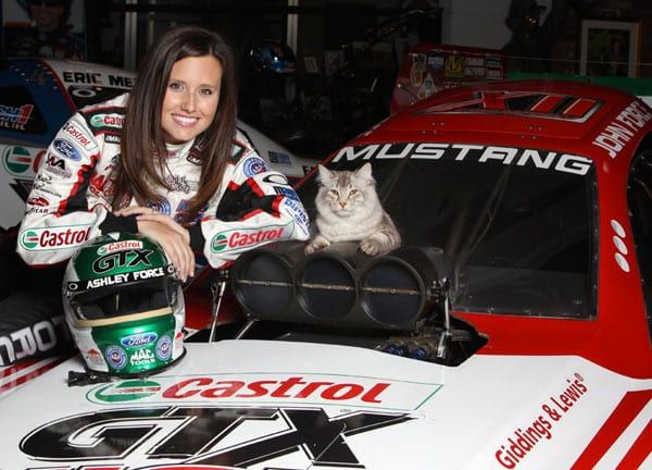 We Chat With Former Pro Drag Racer Ashley Force Hood About Cats and Cars