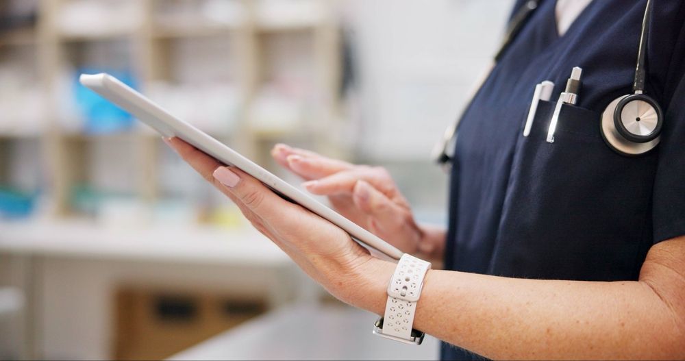 vet using tablet