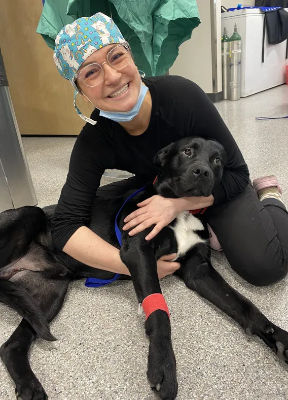 Dr Maddy with pup