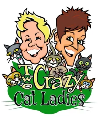 two crazy cat ladies logo
