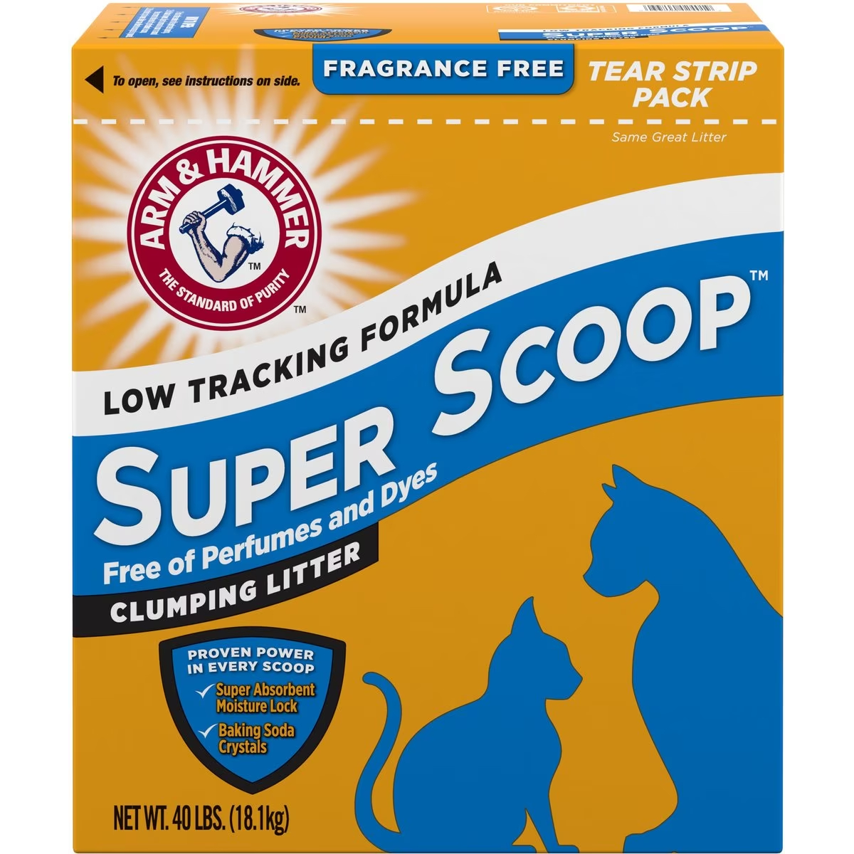 Arm &amp; Hammer Litter Super Scoop Unscented Clumping Clay Cat Litter 