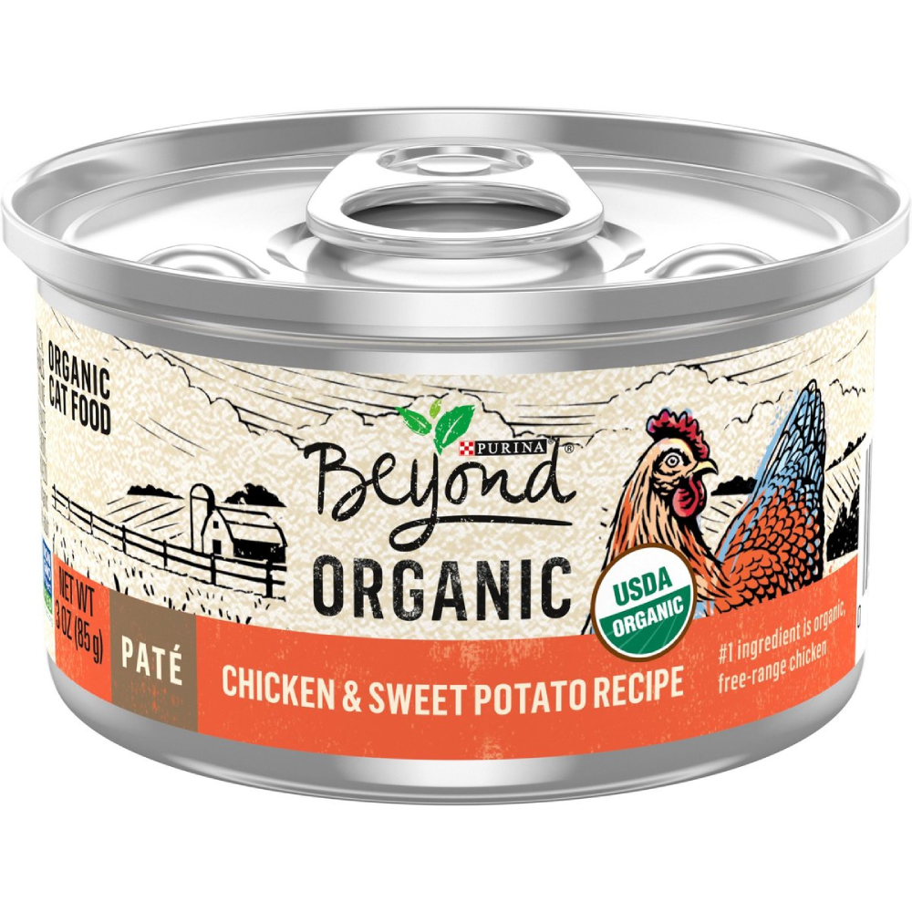 Beyond Purina Organic Wet Cat Food Pate, Organic Chicken &amp; Sweet Potato Adult Recipe