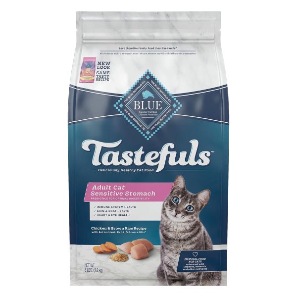 Blue Buffalo Sensitive Stomach Dry Cat Food, Chicken &amp; Brown Rice