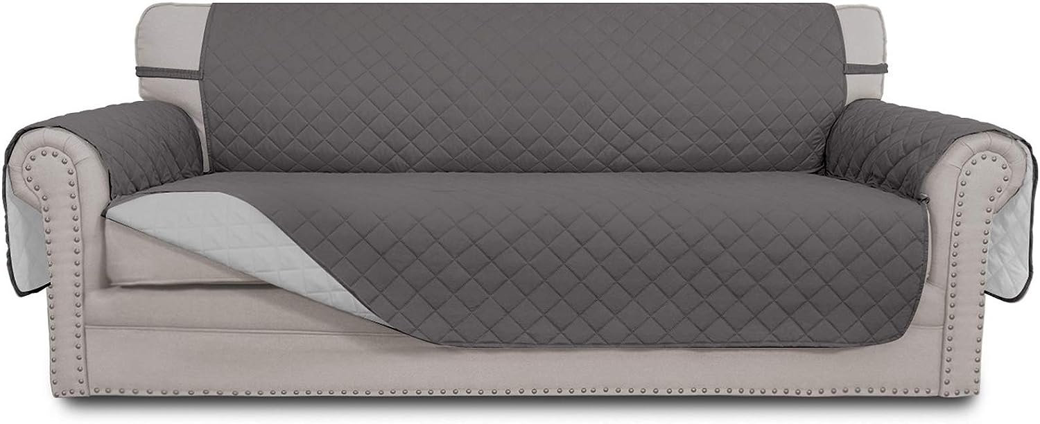 Easy-Going Reversible Oversized Couch Cover for 3 Cushion Sofa Dogs Water Resistant Furniture Protector with Foam Sticks Pet 
