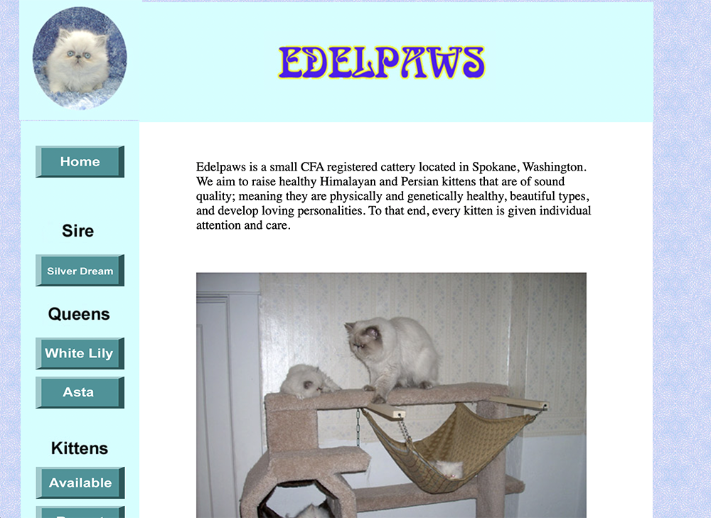 Edelpaws website