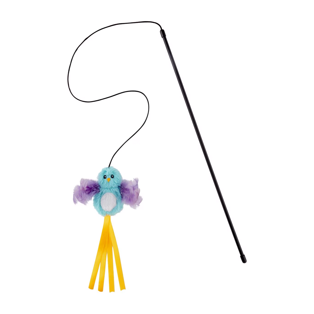 Frisco Bird Teaser With Feathers Cat Toy