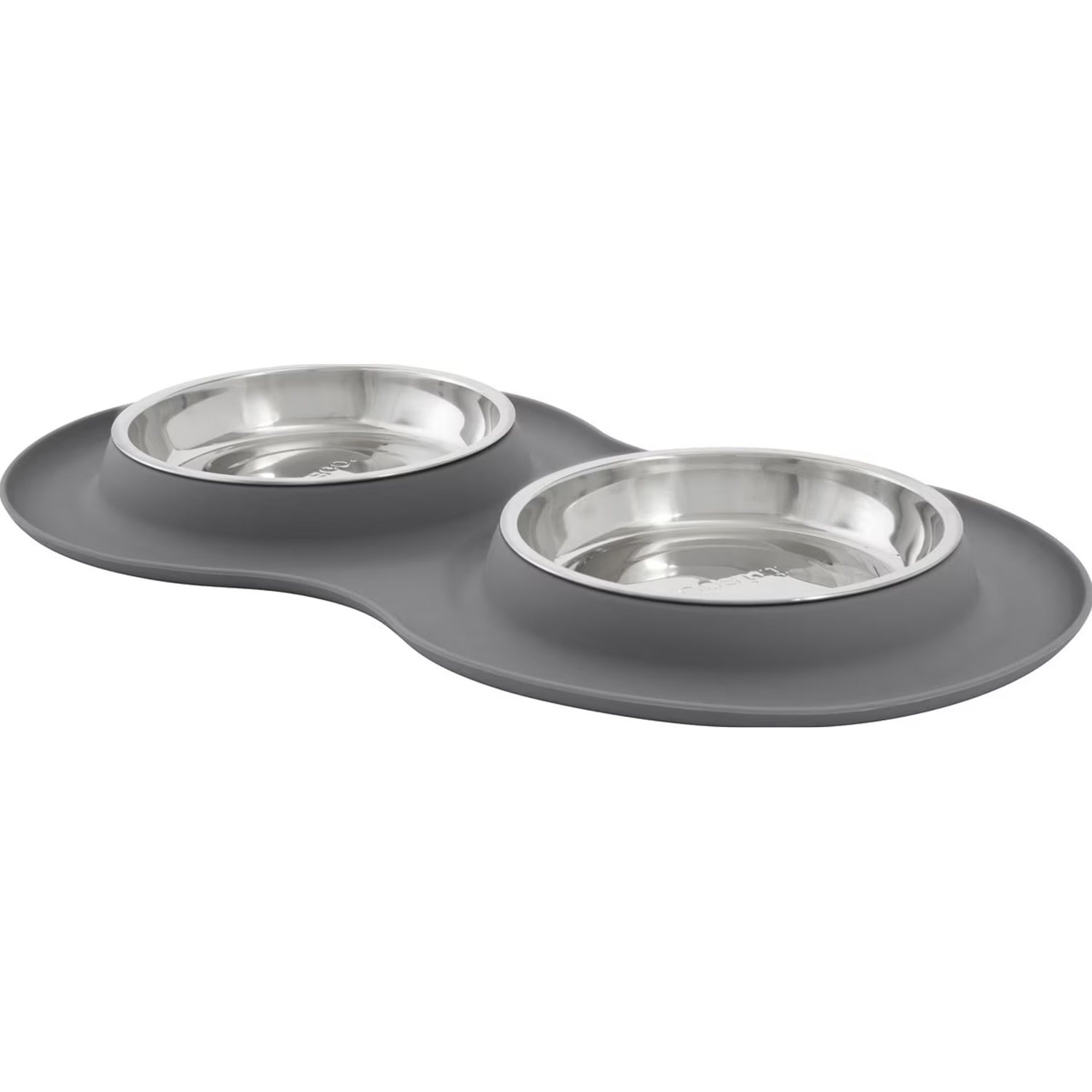 Frisco Double Stainless Steel Pet Bowl with Silicone Mat