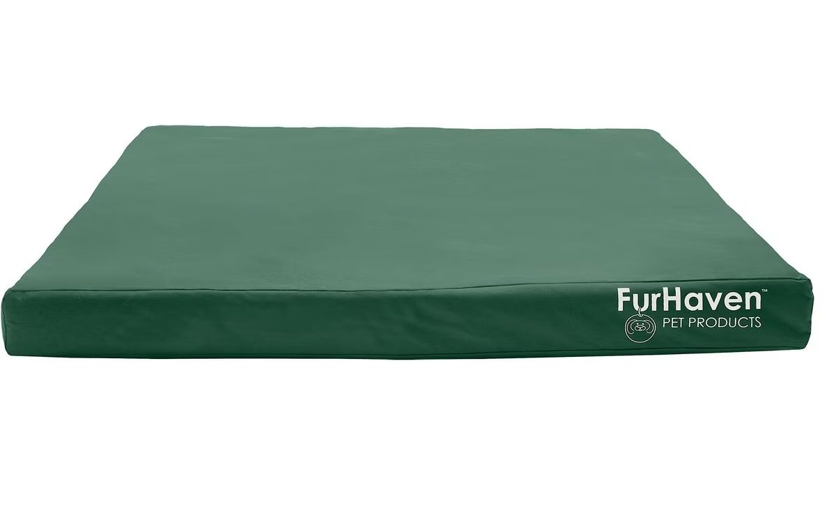 FurHaven Deluxe Oxford Orthopedic Indoor_Outdoor Dog &amp; Cat Bed with Removable Cover