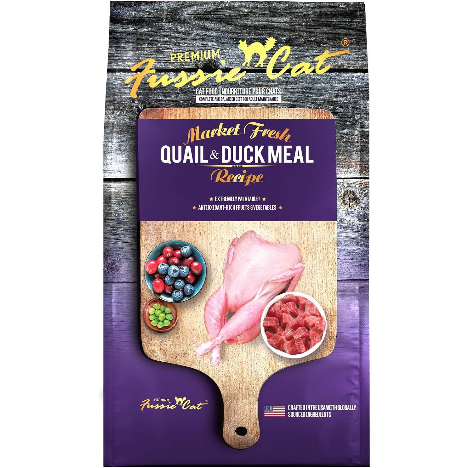 Fussie Cat Market Fresh Quail &amp; Duck Meal Formula Grain-Free Dry Cat Food
