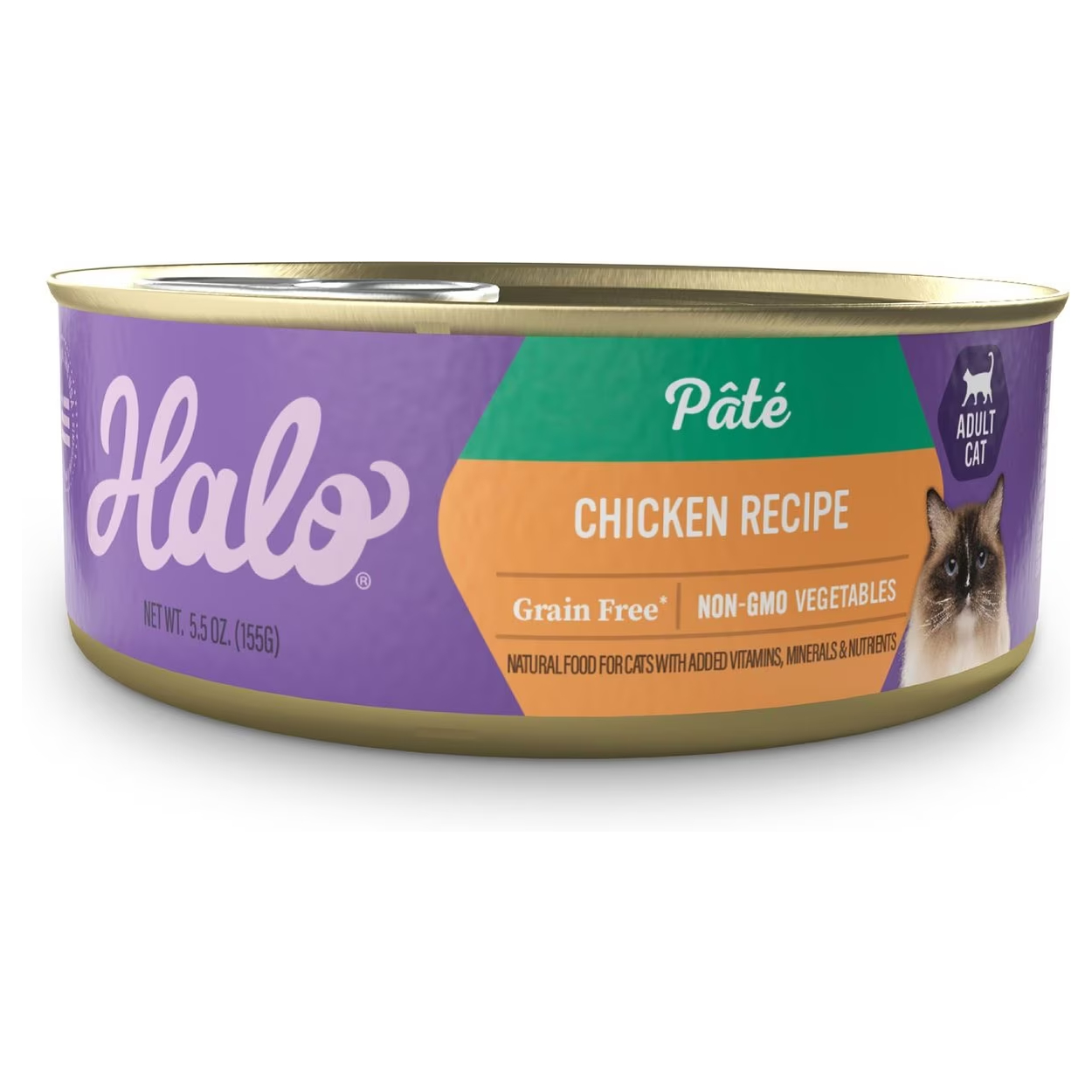 Halo Adult Grain-Free Pate Chicken Recipe Wet Cat Food