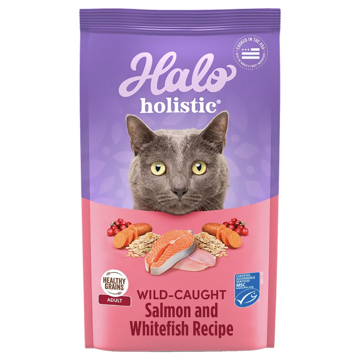 Halo Holistic Wild-Caught Salmon & Whitefish Recipe Dry Cat Food