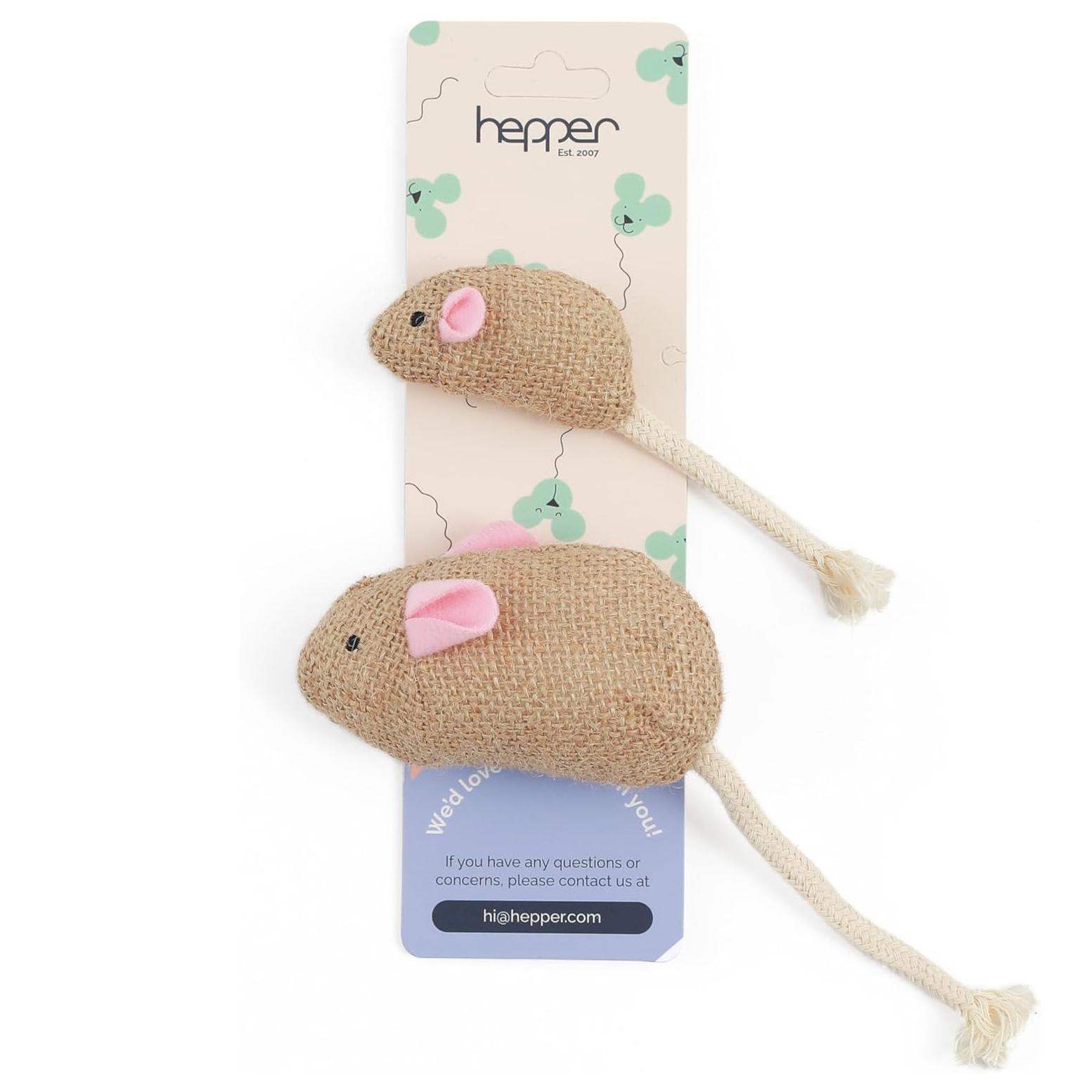Hepper Catnip Mice Toy Set – Hessian