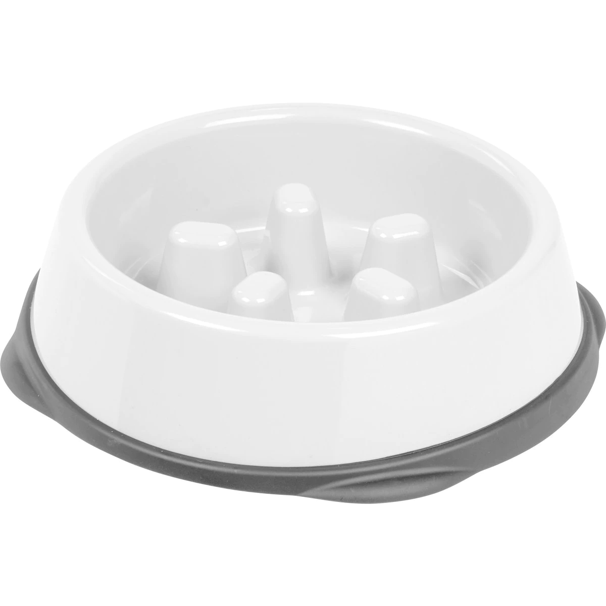 IRIS USA Non Slip Rubber Slow Feeder with Raised Bumps Cat Bowl New