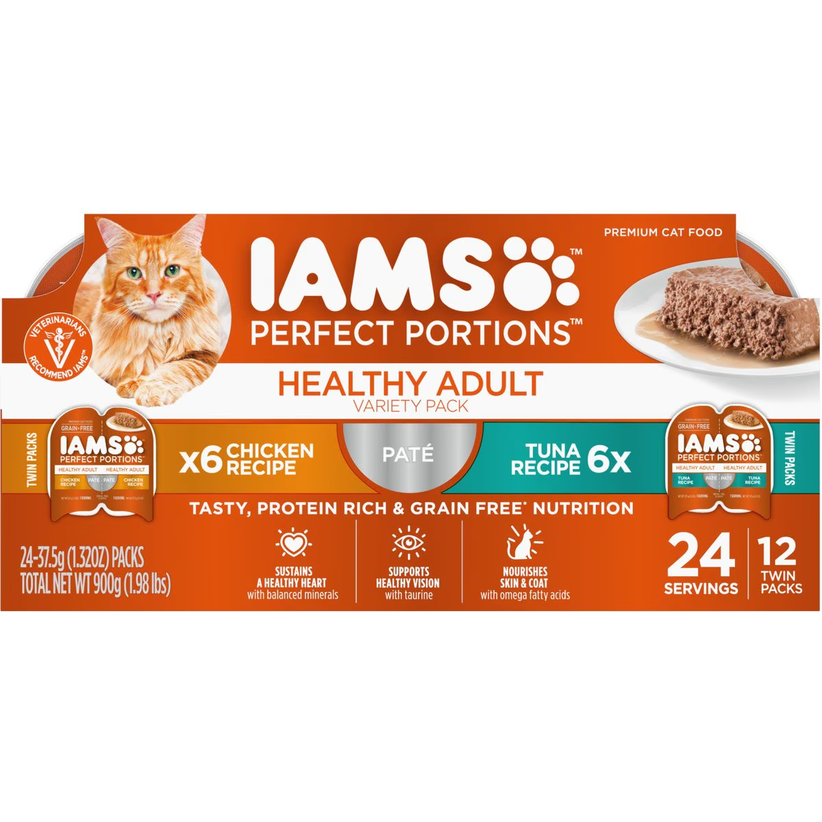 Iams Perfect Portions Healthy Adult Variety Pack Chicken & Tuna Recipe