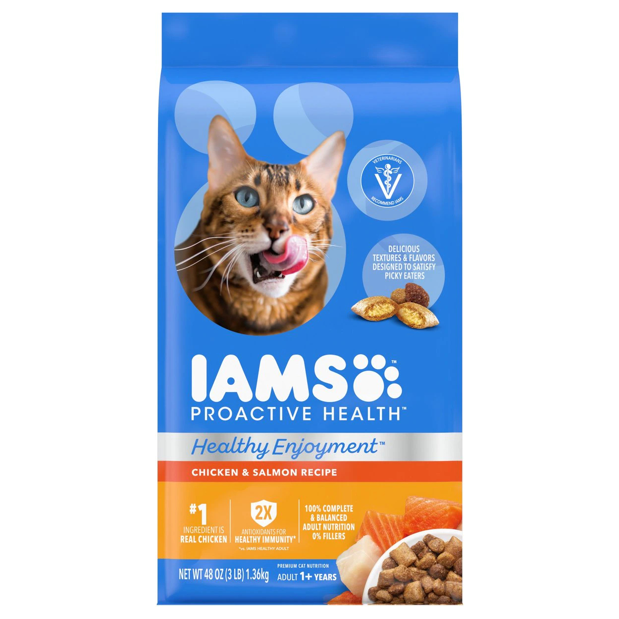 Iams Proactive Health Healthy Enjoyment Immune Support Chicken & Salmon Adult Dry Cat Food