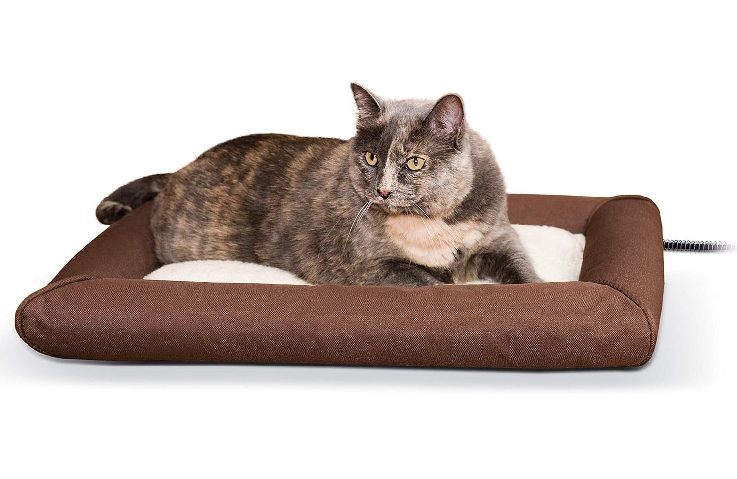 K&amp;H Pet Products Heated Deluxe Lectro-Soft Outdoor Dog Bed with Bolster new