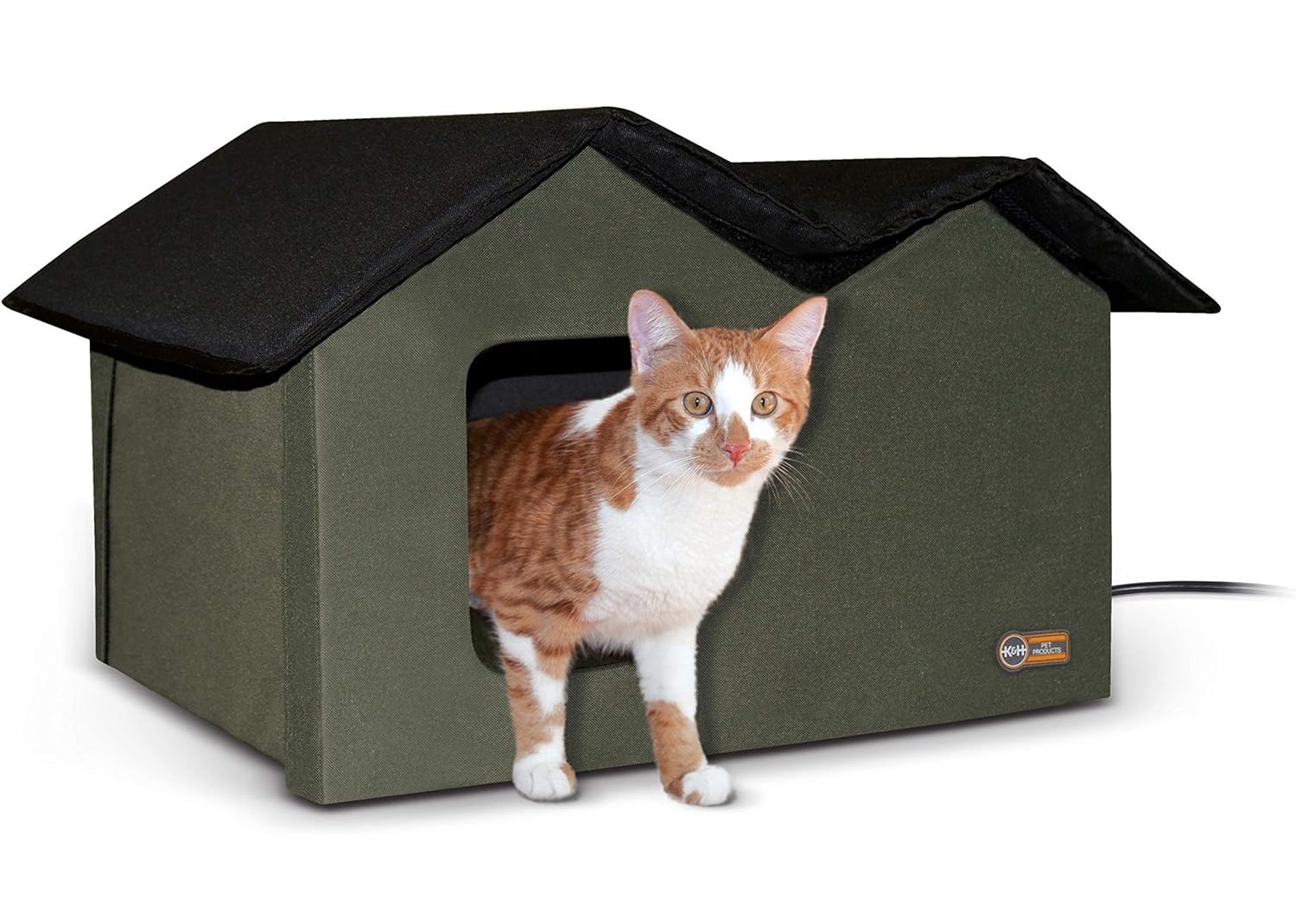 K&H Pet Products Outdoor Heated Cat House Extra-Wide