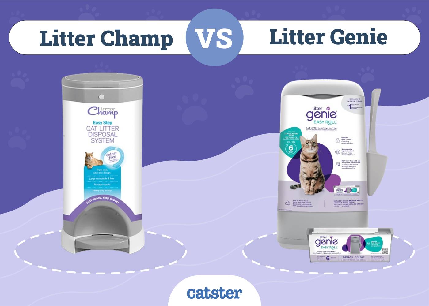 Litter Champ vs. Litter Genie: How Do They Compare? 2026 Comparison