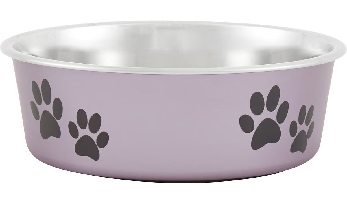 Loving Pets Bella Non-Skid Stainless Steel Dog &amp; Cat Bowl
