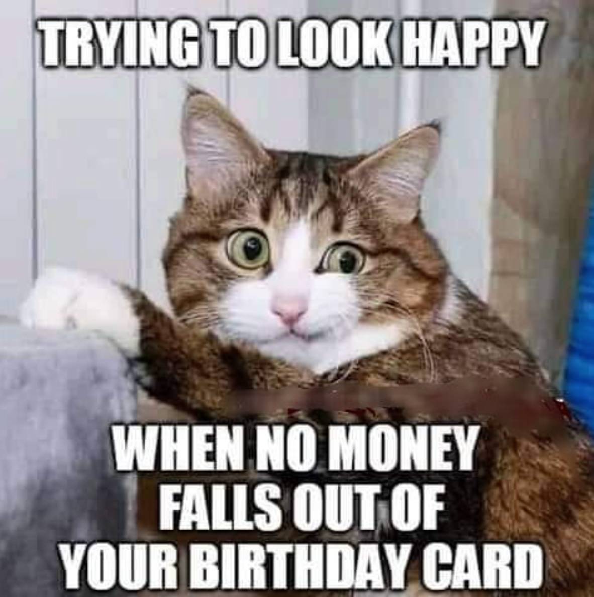 No Money Birthday Card