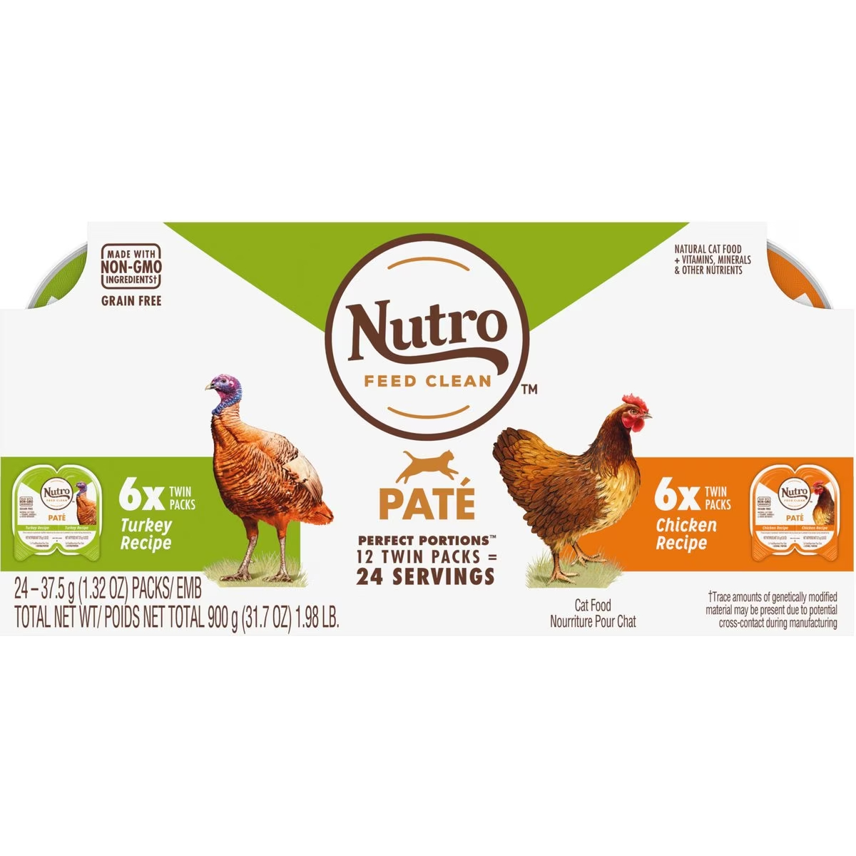 Nutro Perfect Portions Grain-Free Real Turkey & Real Chicken Pate Recipe