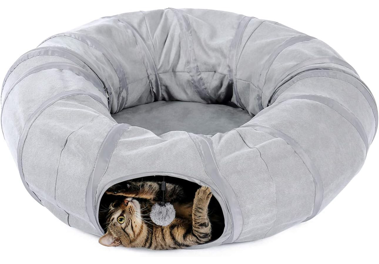 PAWZ Road Cat Tunnel Collapsible with Central Mat