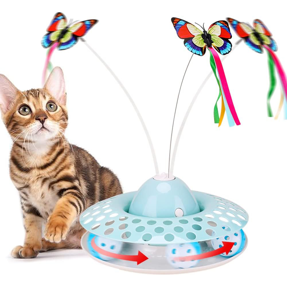 Pawzone Automatic Rotating Butterfly & Ball Exercise Toy